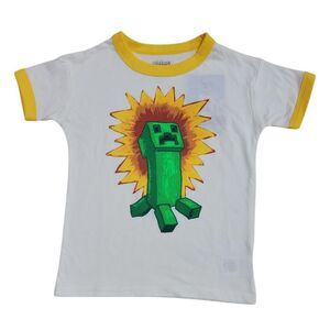 Character Kids Vintage Style Soft Crewneck Boys Tee - Minecraft